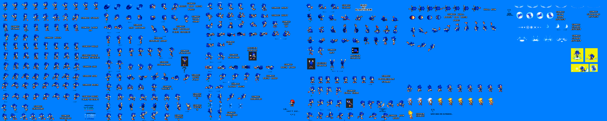 Sonic Sprite Sheet Pack 5 by SuperMarioFanDood on DeviantArt