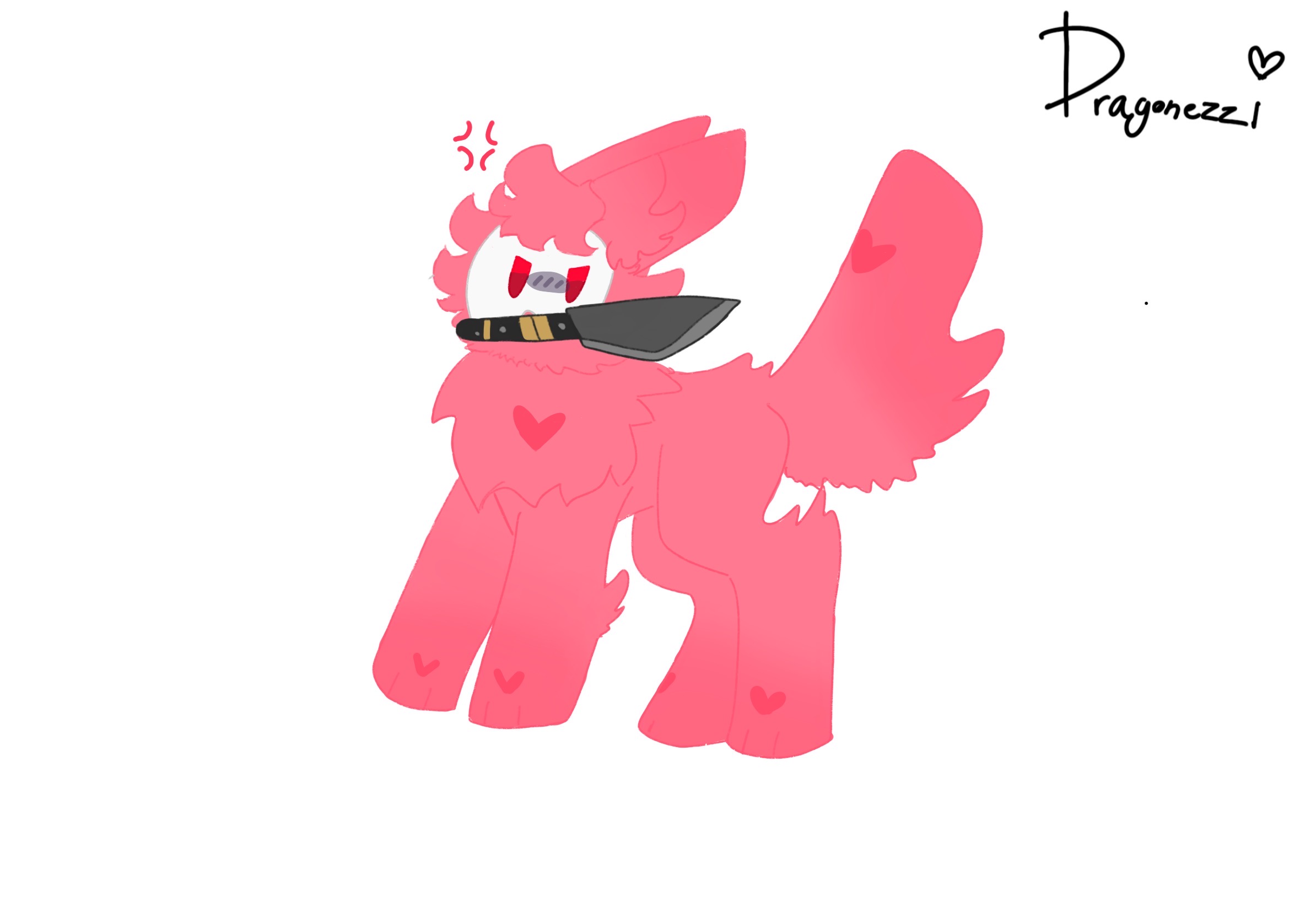 Fanart of a pink slime pup! (Kaiju Paradise!) by M33RKURY on