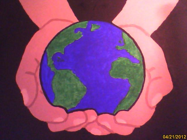 The world is in our hands painting