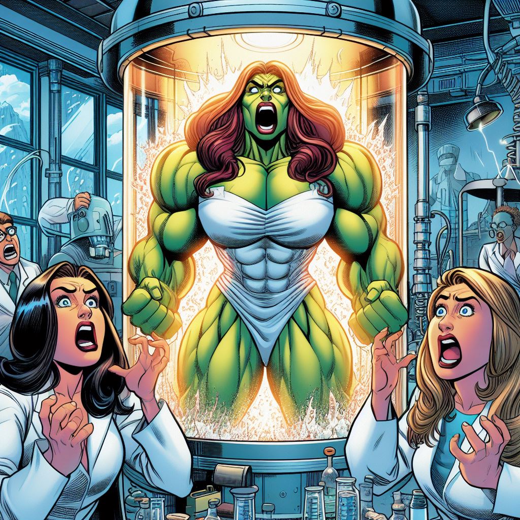 Hulk In Lab Comic Lady Hulkout in Lab 1 by box2440 on DeviantArt