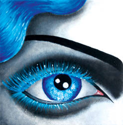 Blue eye lashes