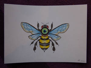 All Seeing Bee tattoo commission for B