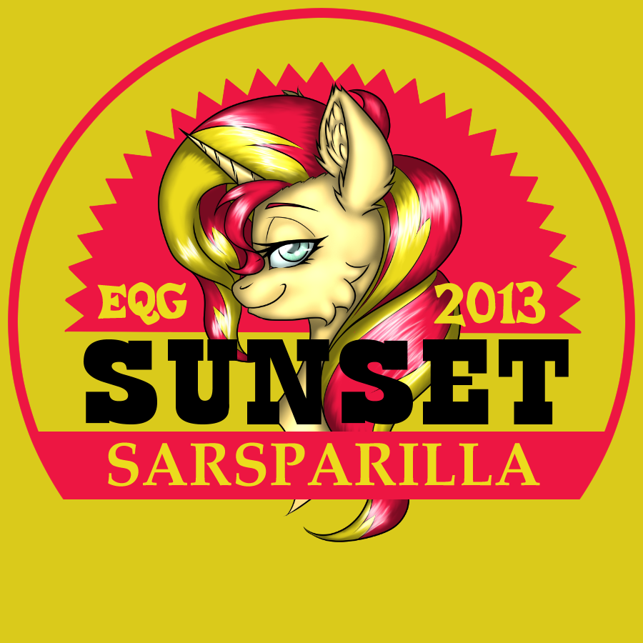 Commission - Sunset Shimmer Sarsparilla Bottle Cap