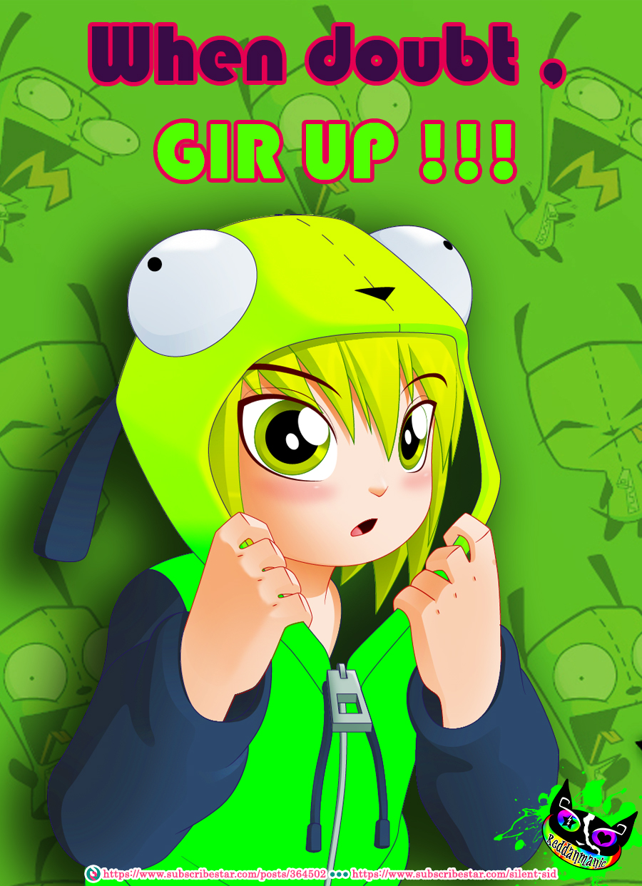 Shy under the GIR Hoodie