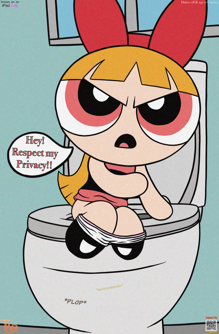Powerpuff Poop Powerpuff Girls Blossom on the Toilet by cmoonette on DeviantArt