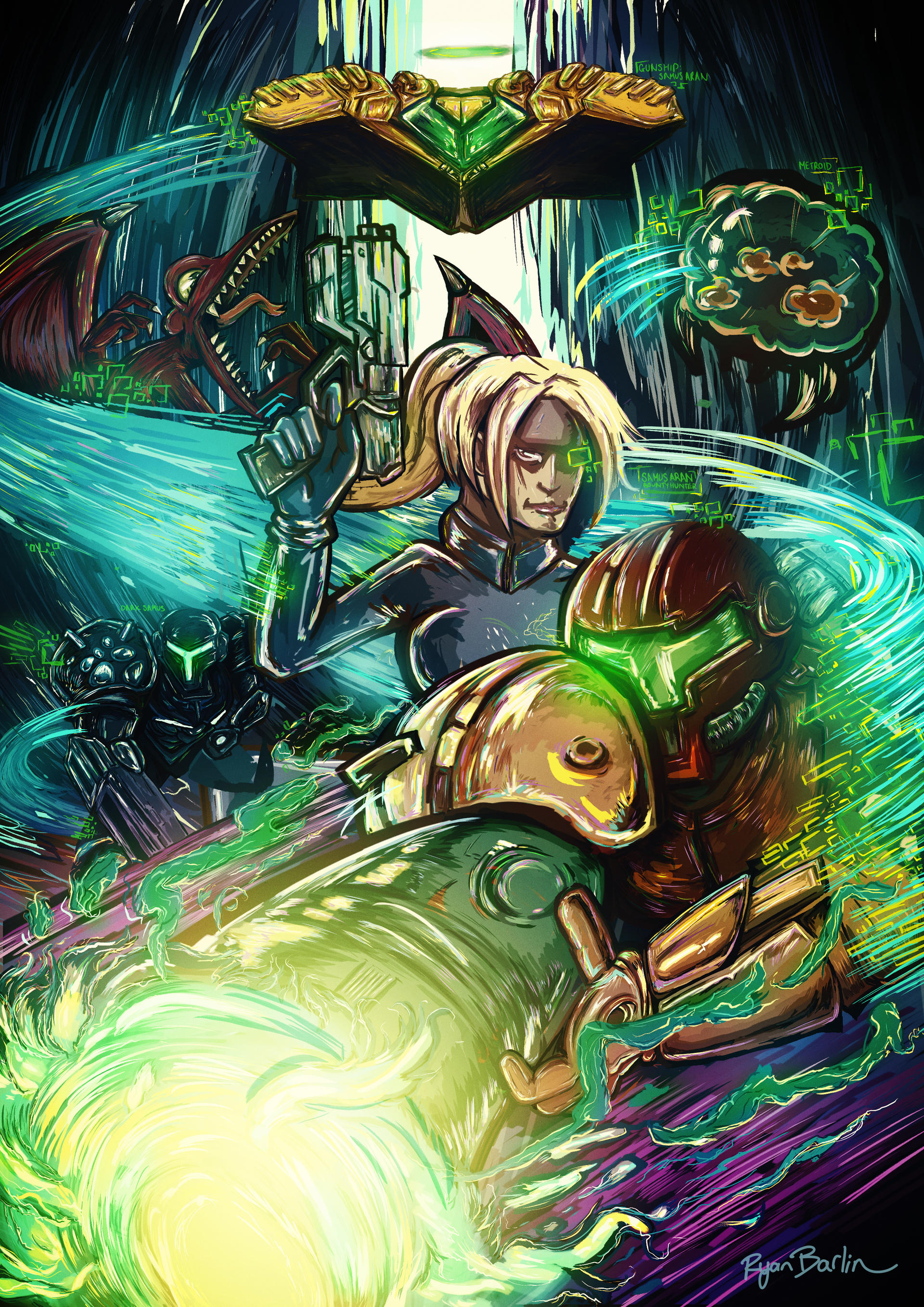 Metroid - Samus v2 by ryanbarlin1 on DeviantArt