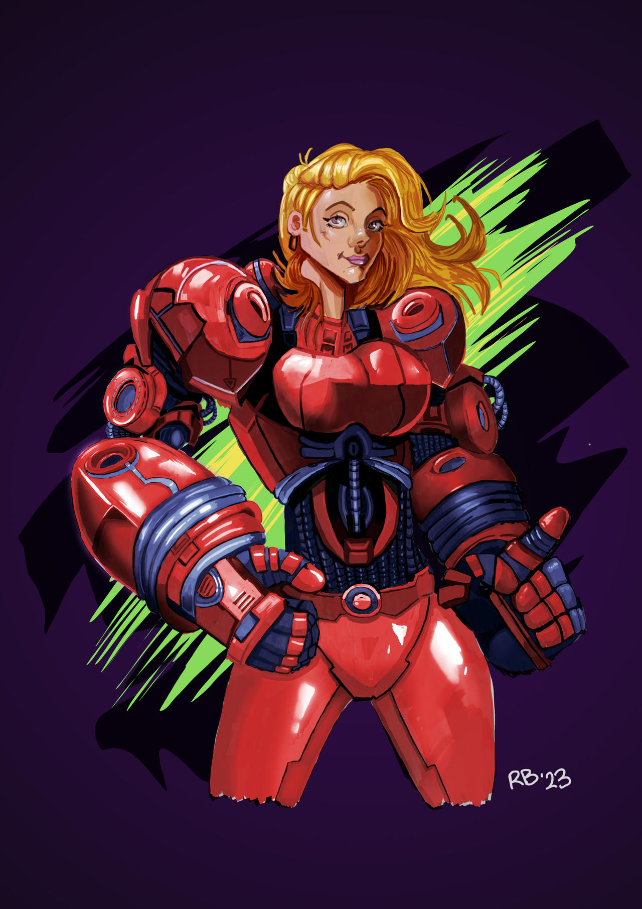 Mech Woman Daily Paint 11th Oct 2023 Mech Woman by ryanbarlin1 on DeviantArt
