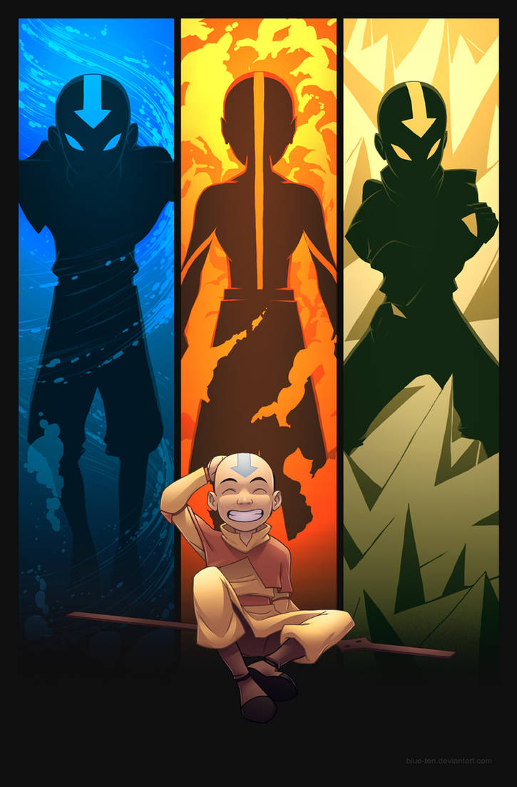 Two Sides - Aang by Blue-Ten