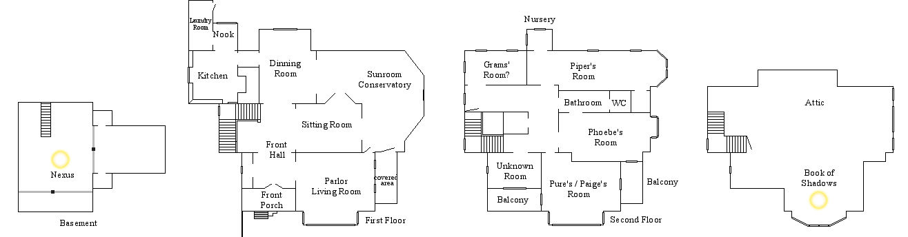 Halliwell Manor Floor Plan