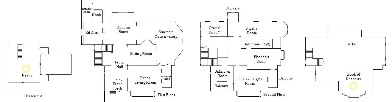 Halliwell Manor Floor Plan By Notsalony On Deviantart
