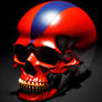 Red Skull with blue stripe.