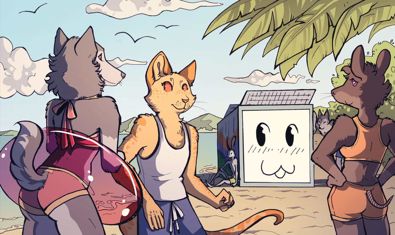 New Fursona: Beach Scene