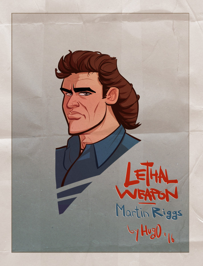 Lethal Weapon - Martin Riggs Cartoon Poster