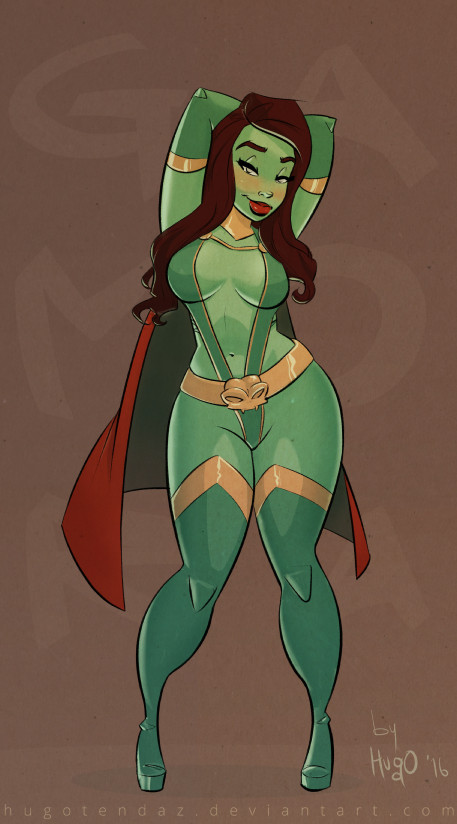 Gamora Chubby Cartoon Pinup