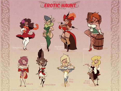 Erotic Haunt - Ghost Girls Line Up - Comic Concept