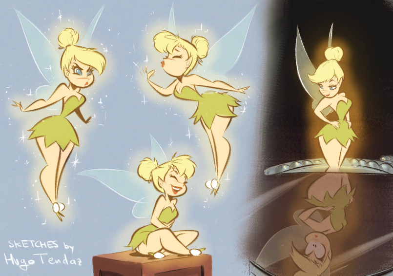 Tinker Bell - Cartoony PinUp Sketches by HugoTendaz on DeviantArt.