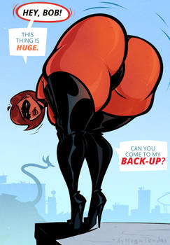 Mrs Incredible - Back-Up - Cartoon PinUp