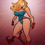 Captain Marvel - Outrage - Cartoon PinUp