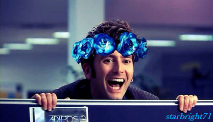 The Doctor (10th) with a flower crown