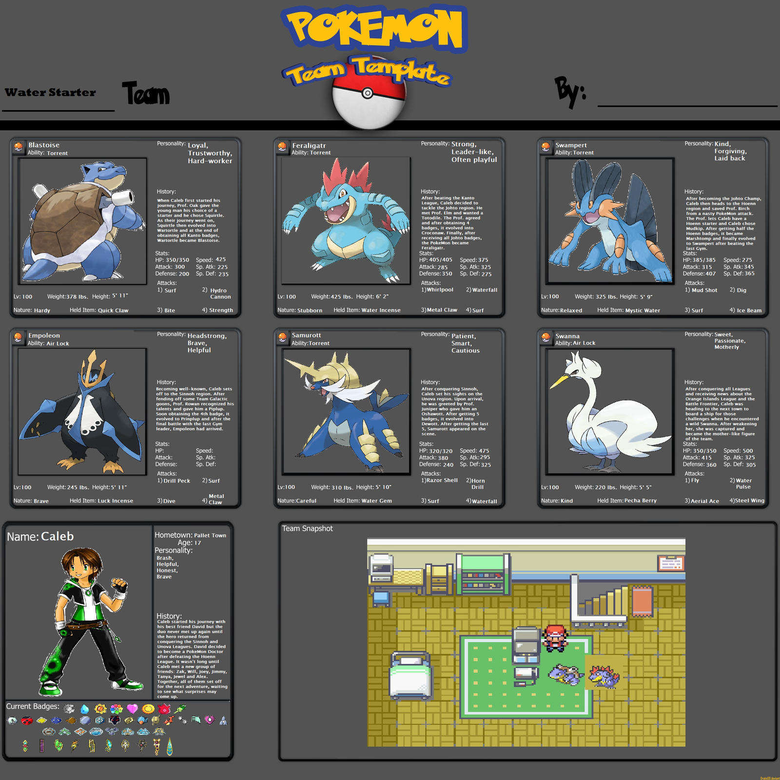 My PokeMon team by TheWWEfan2020 on DeviantArt