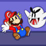 Paper Mario. (Drawoween. #18)(Boo Encounter.)