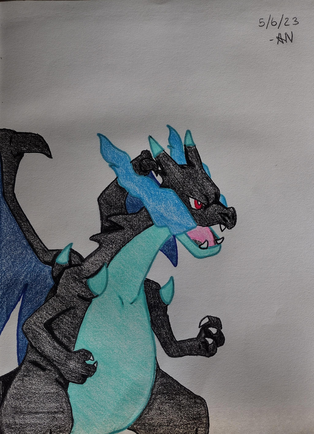 mega charizard x by yu0ngartist on DeviantArt