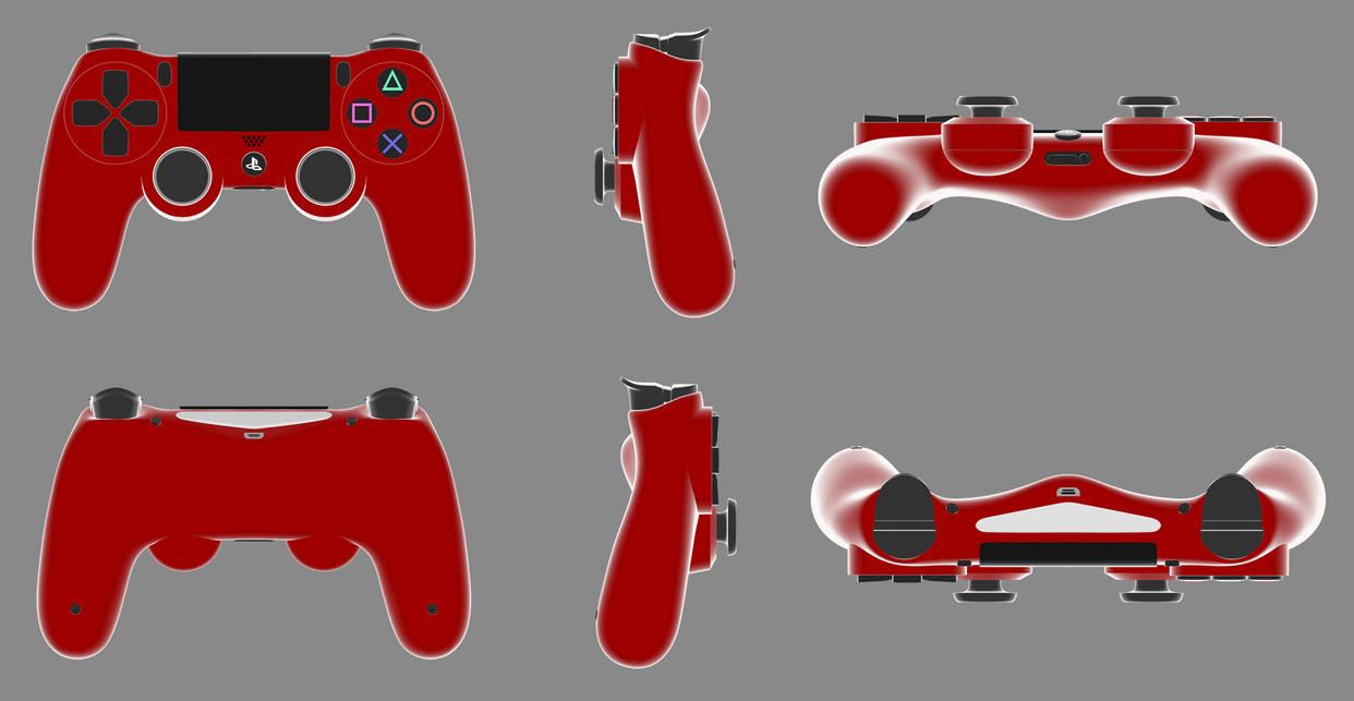 PS4 Controller 3D Model Sheet by MengZXL on DeviantArt