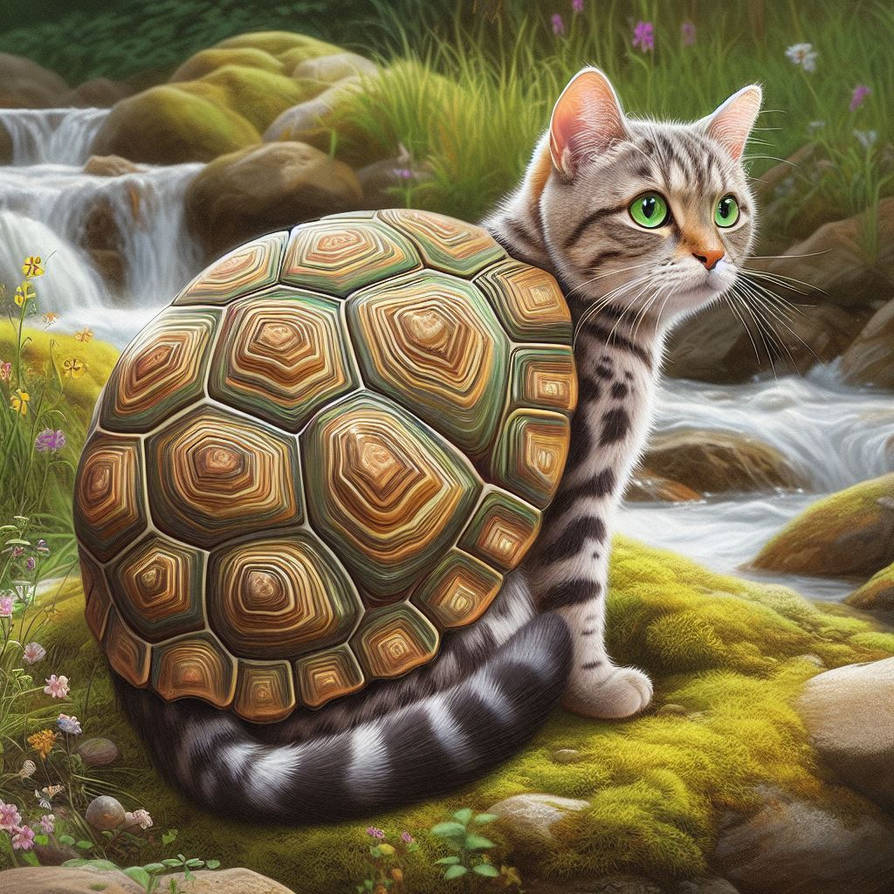 cat x turtle by luke3468 on DeviantArt