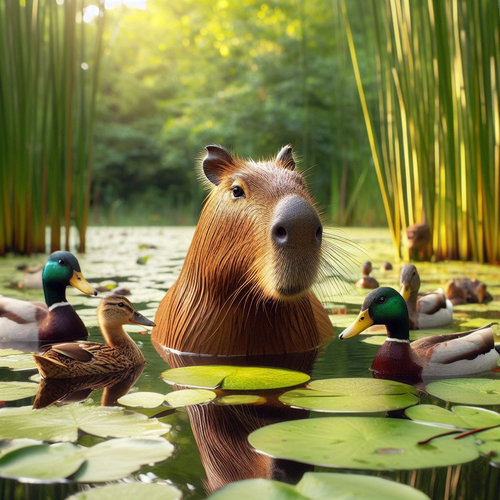Duck Riding Capybara capybara and ducks by luke3468 on DeviantArt