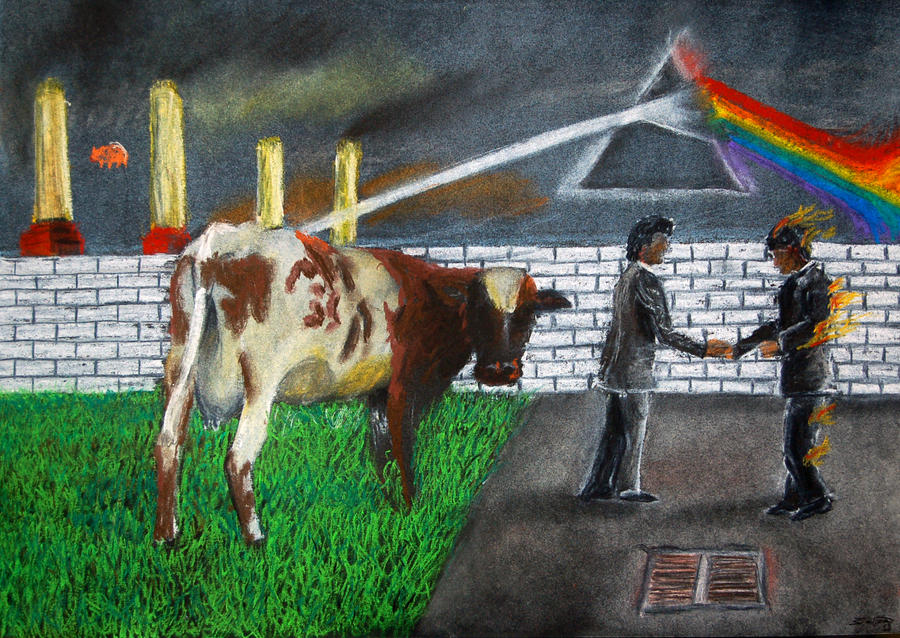 Pink Floyd 5 album covers in one pic! by OndrasCzech on DeviantArt