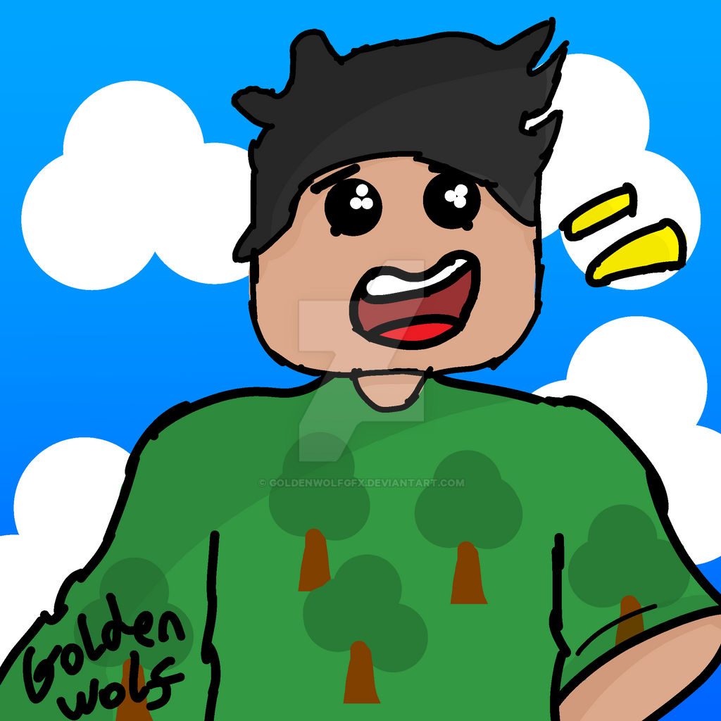 Roblox Cartoon Character Drawing by GoldenWolfGFX on DeviantArt