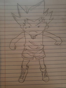 Random Sketch Doodle #29 - Gon (HunterxHunter) (Left Hand)