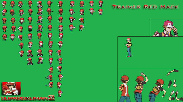 Pokemon Trainer Red from the original Pokemon games sprite is from