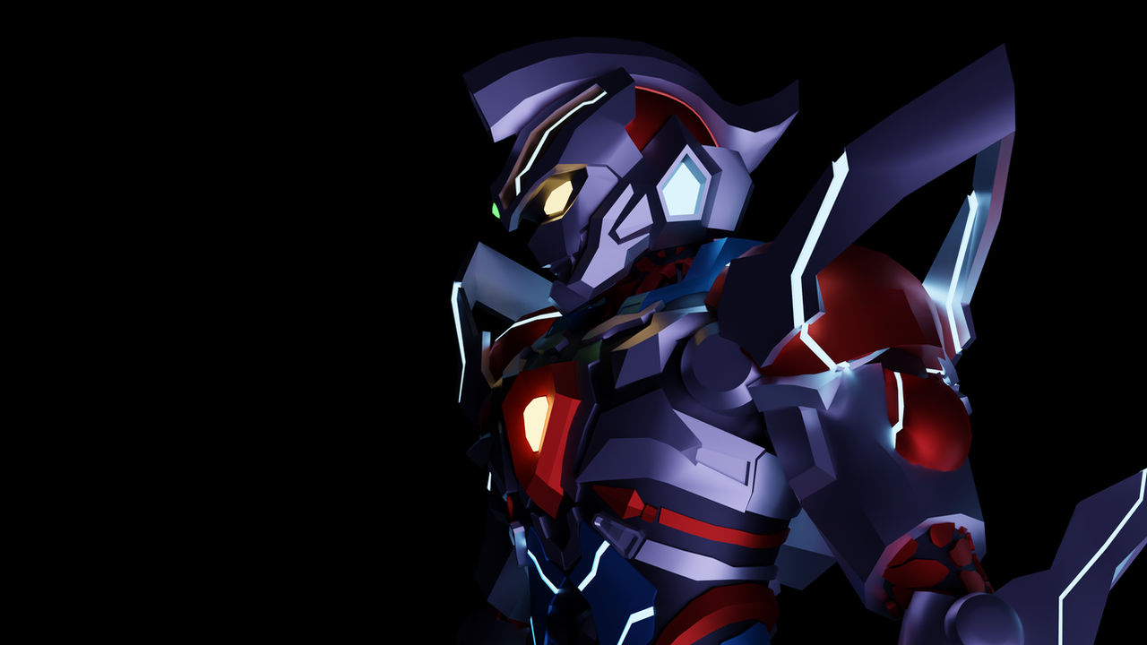Gridman Render Gridman. side view by Guys048 on DeviantArt
