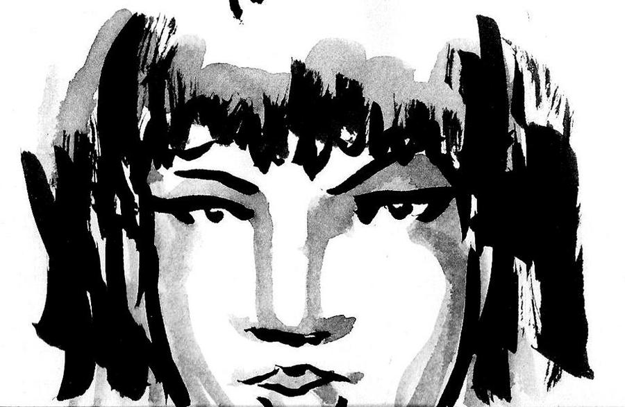 Woman Apple Ink Ink painting woman 3 by Huslik on DeviantArt