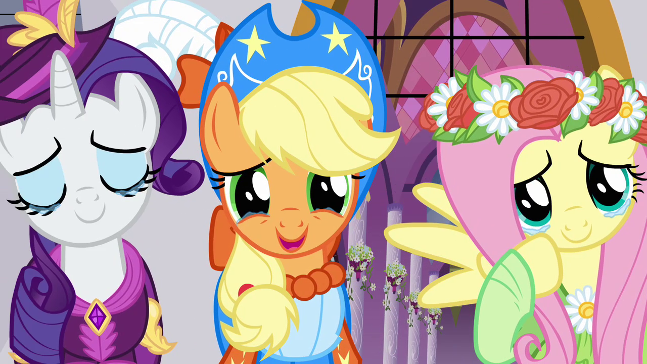 Rarity, Applejack, and Fluttershy about to cry S03 by Rarity, Applejack, and Fluttershy about to cry S03 by