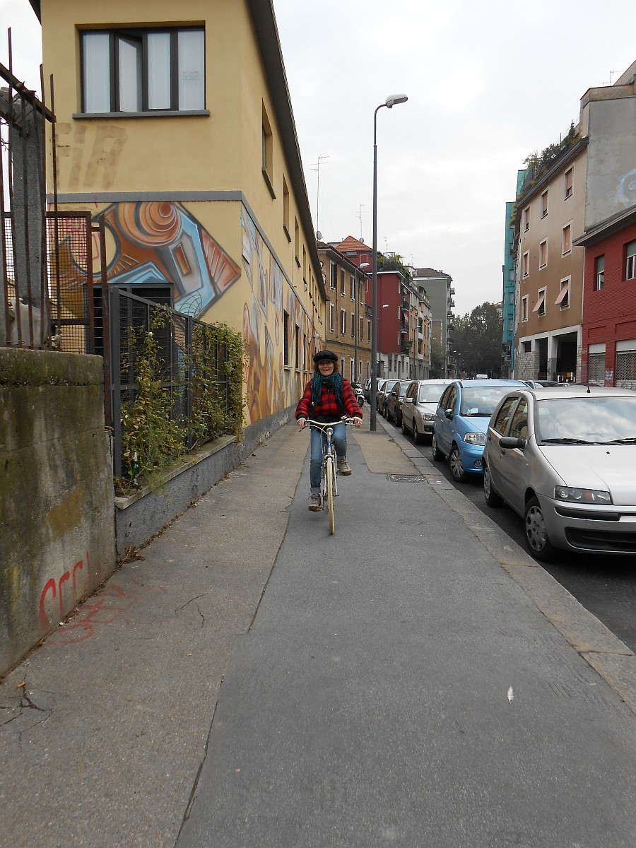 Anna on her bicycle!