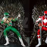 Green ranger and red ranger sharing thrones lol