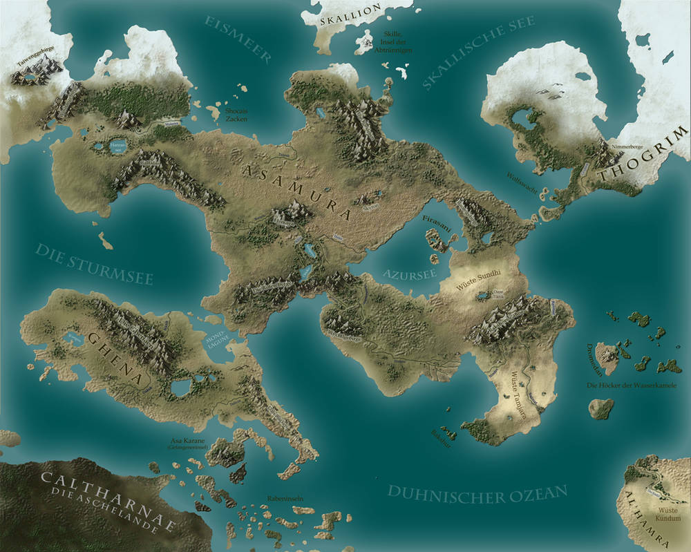 Third trial of my fantasy map by Wolkenleopard on DeviantArt