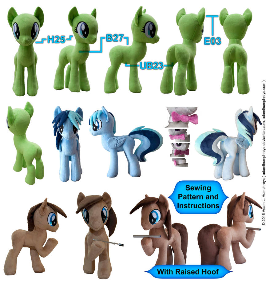 Pony Mare Stallion Plushie Sewing Pattern 27 by adamlhumphreys