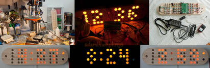 Protean8x2 Remote Controlled Incandescent Clock