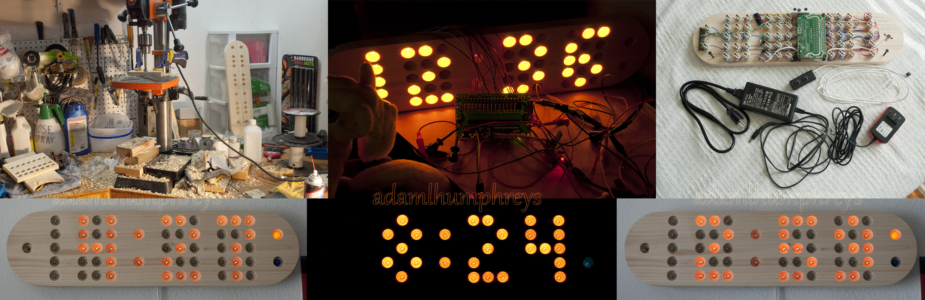 Protean8x2 Remote Controlled Incandescent Clock
