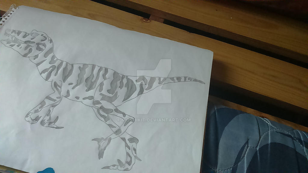 Zebra Raptor Velociraptor with Zebra Stripes by MoshiKit on DeviantArt