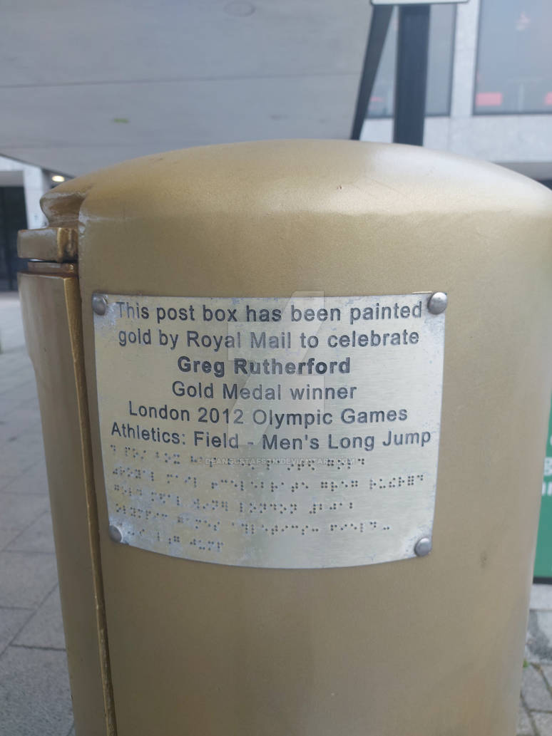 Greg Rutherford gold post box Milton Keynes by deangustafson on DeviantArt