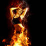 woman on fire