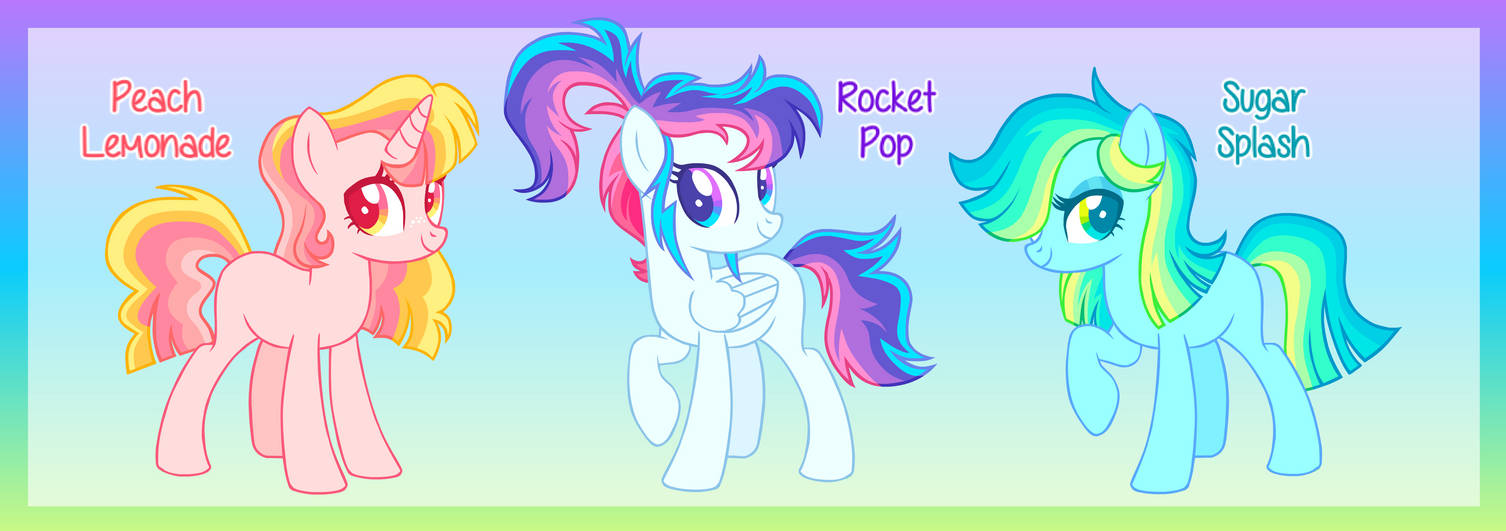 MLP Bright Delight Adoptables: 3/3 SOLD by Chiwowza on DeviantArt