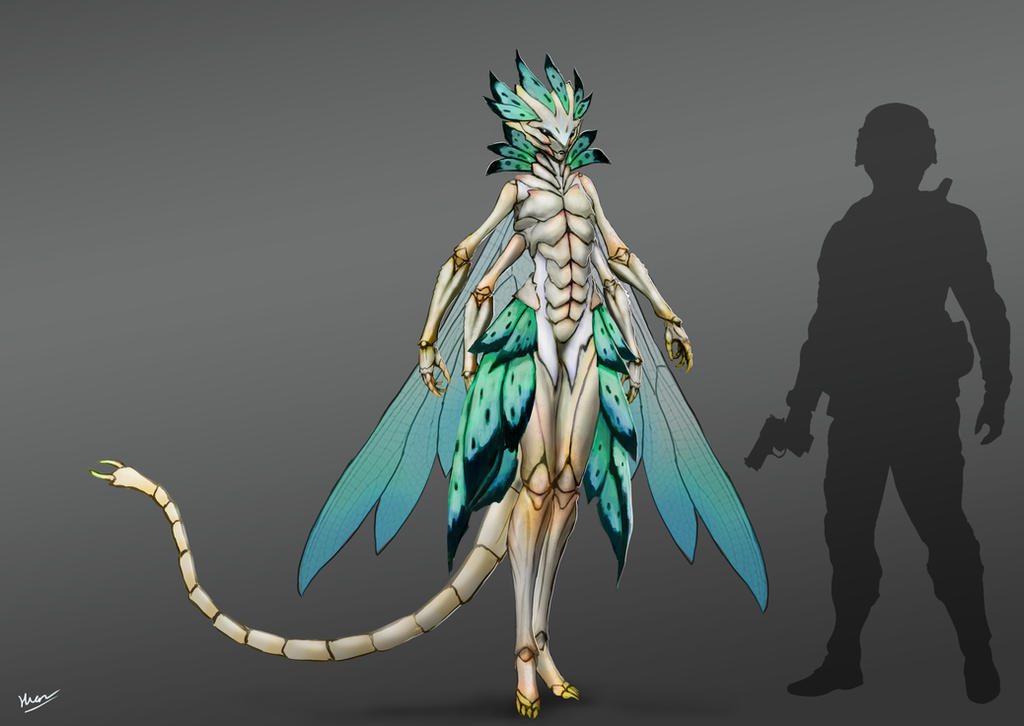 Male Insectoid Dragonfly Insectoid by shishenyu on DeviantArt