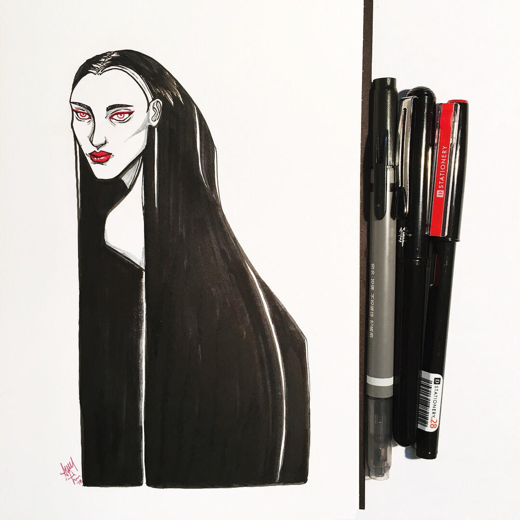 Inktober 2017 Day 5: Long by aemuaemu