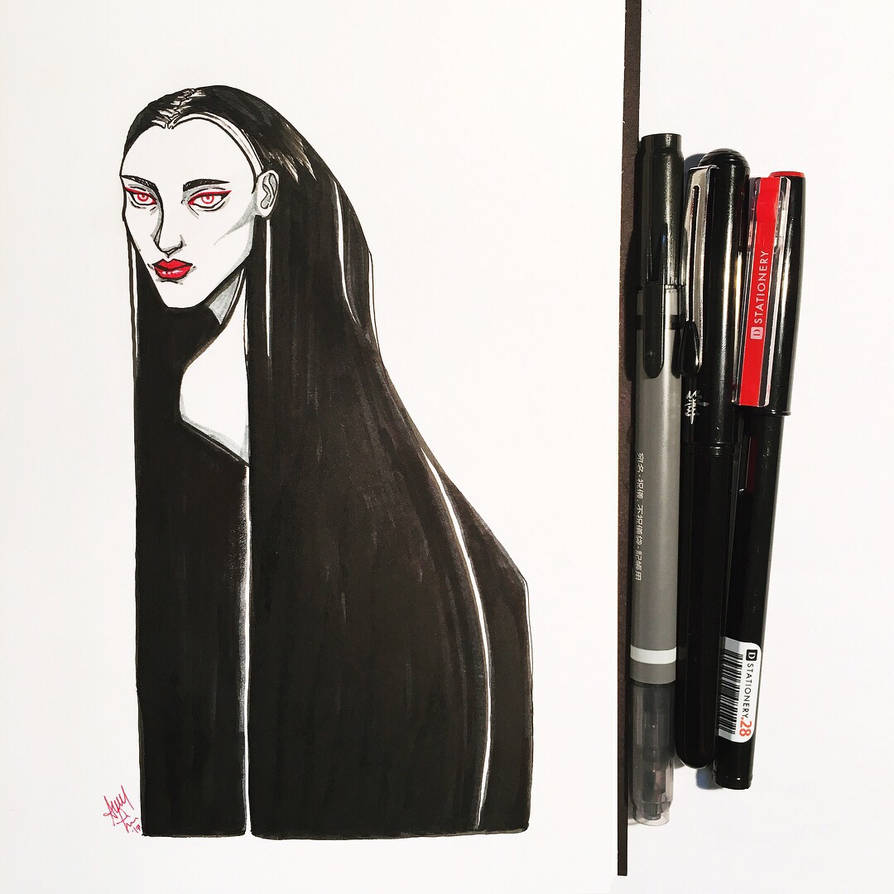 Inktober 2017 Day 5: Long by aemuaemu
