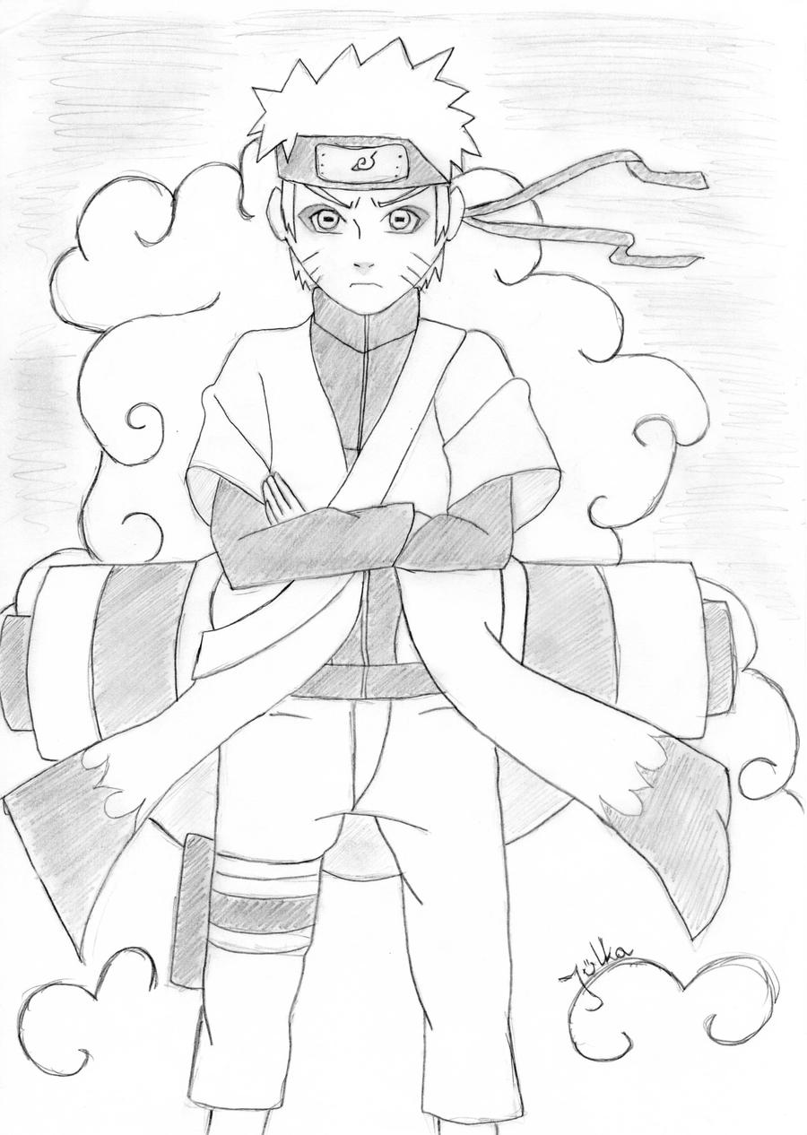 Download Naruto In Sage Mode Sketch By Julka96 On Deviantart